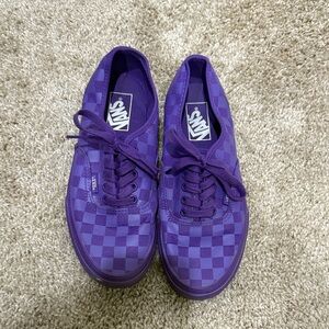 Vans Bold Purple Checkered Shoes